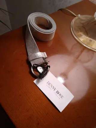 Cintura Denny Rose Pelle Argento