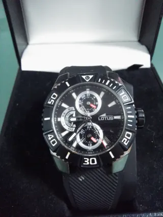 Reloj Lotus Cronógrafo Hombre Negro