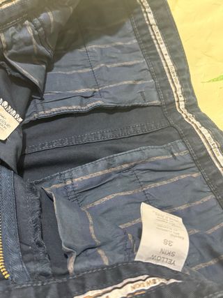 Pantalones chinos Yelow skin talla 38 azul