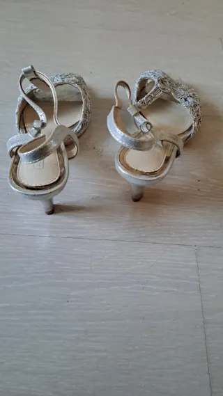 Zapatos de fiesta plateados