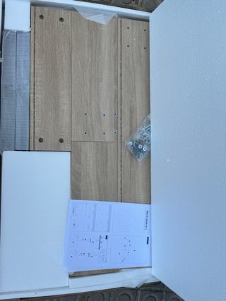 Mesa de centro elevable madera y metal color Roble