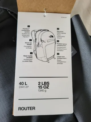 Mochila The North Face Router 40L Negra