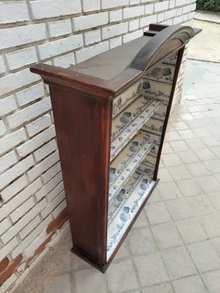 Estantería vitrina madera maciza caoba vintage