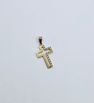 COLGANTE CRUZ CON PIEDRAS ORO 18K