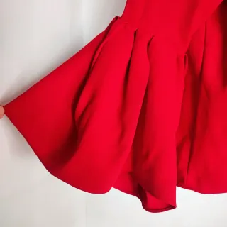 Blusa Zara Woman Roja Mangas Acampanadas Talla M