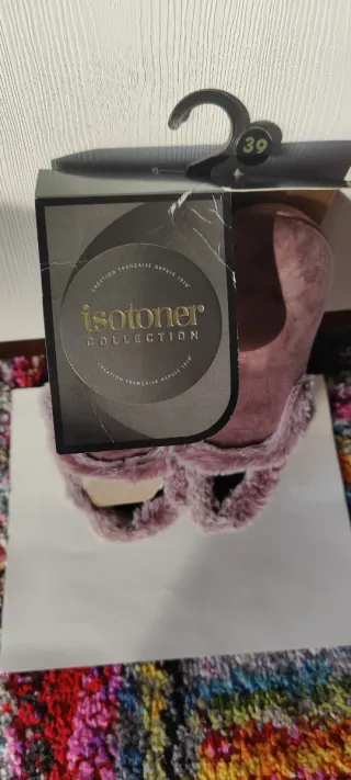 Zapatillas Isotoner Talla 39 Rosa/Topo