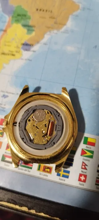 Orologio Bulova Vintage da uomo Nero e Oro