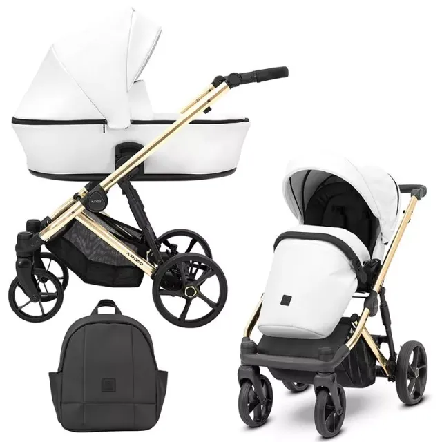 Carrito Bebé 2en1 ARRIZO Blanco y Dorado