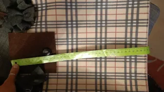 Borsa pannolenci fantasia check marrone e beige