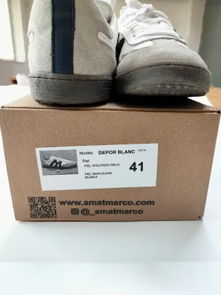 Zapatillas Amat Marco Gris y Blanco