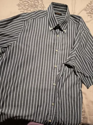 Camisa Boston Rayas Gris y Blanca