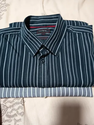 Camisa Boston Rayas Gris y Blanca