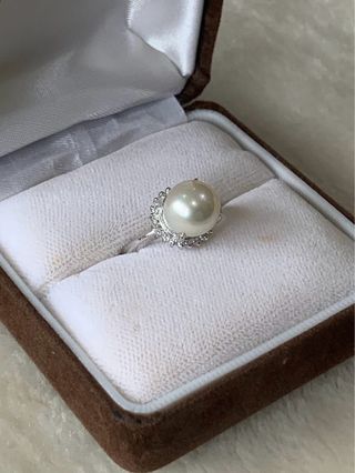 Anillo Perla Akoya 9.7mm Plata T53