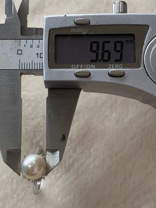 Anillo Perla Akoya 9.7mm Plata T53