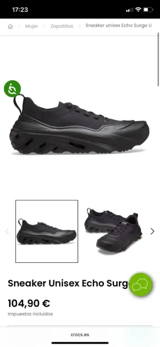 Crocs Sneaker Unisex Echo Surge U Negro