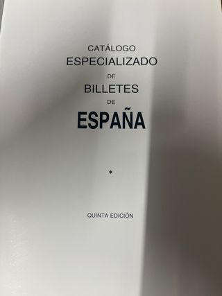 Catálogo Edifil Billetes España