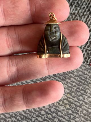 Colgante Buda Jade y Oro 18kt 750