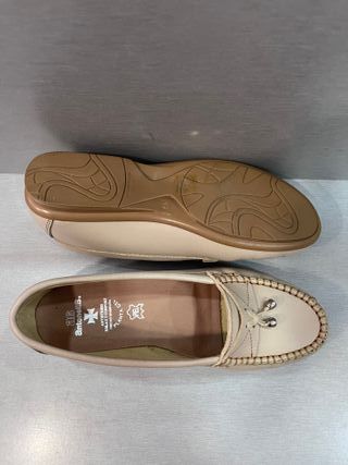 Mocasines Antonella's Piel Beige Talla 40 Nuevos