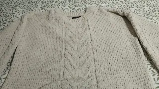 Jersey de ochos beige talla única