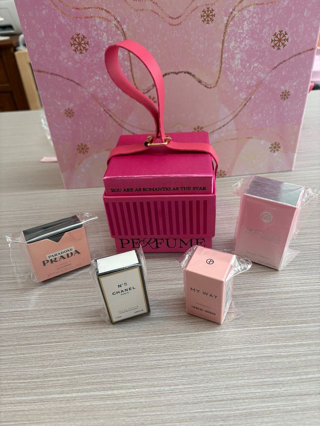 Set de 4 Mini Perfumes Chanel, Prada, Armani