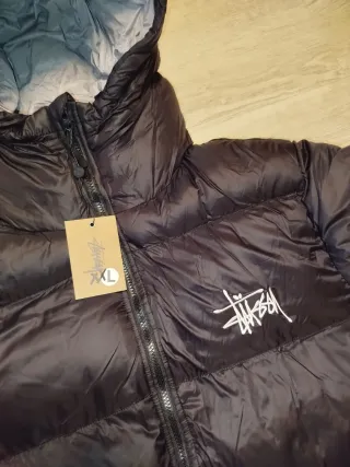 Chaqueta Stussy Negra Gris Talla XXL