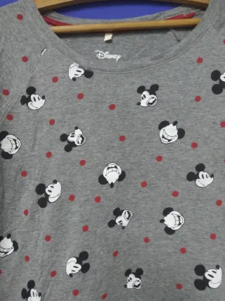 Pijama Disney Mickey Mouse Gris y Rojo