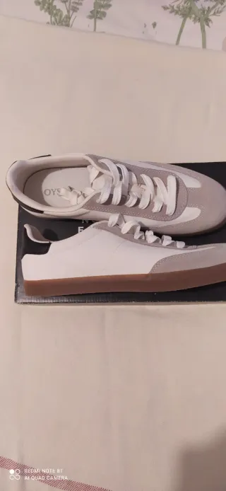 Zapatillas mujer beige