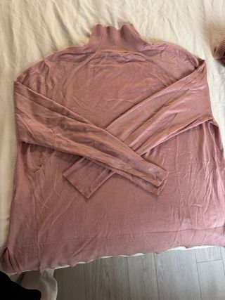 Jersey Zara cuello alto rosa