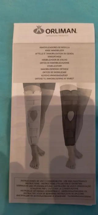 Inmovilizador rodilla rodillera Orliman ortesis