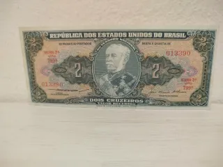 Billete 2 Cruzeiros Brasil 1956-1958