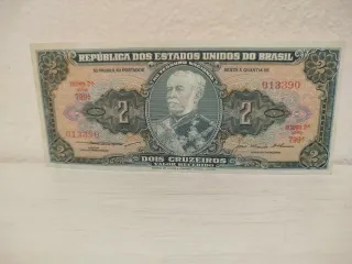 Billete 2 Cruzeiros Brasil 1956-1958