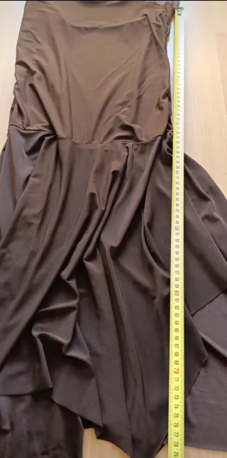 Vestido marrón asimétrico M