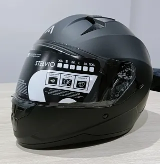 Casco Integral Moto STELVIO Negro