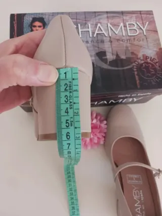 Zapatos Chamby Piel Beige Talla 40