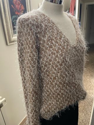 Jersey Comma beige peludo