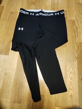Mallas largas Under Armour negras Xlchica-Xsmujer