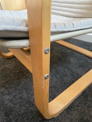 Sillón Poäng Ikea Madera y Tela Beige