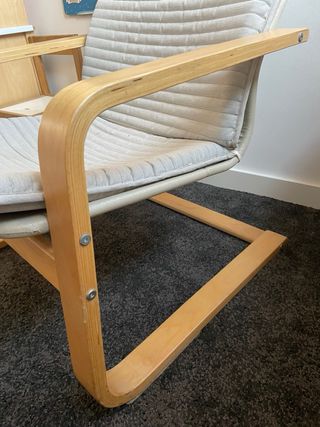 Sillón Poäng Ikea Madera y Tela Beige