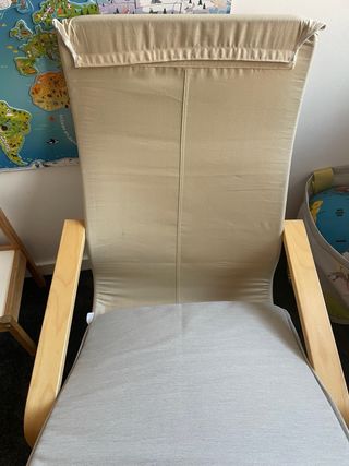 Sillón Poäng Ikea Madera y Tela Beige