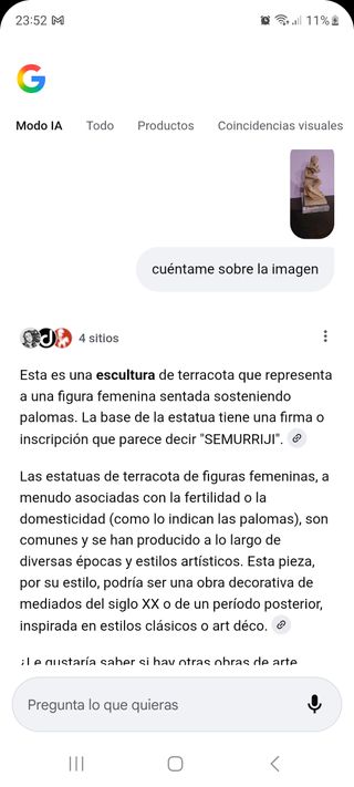 Figura terracota firmada M. Senterrich