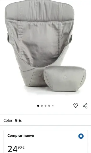 Mochila portabebés + cojin (estado impecable)