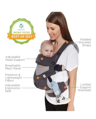 Mochila portabebés + cojin (estado impecable)