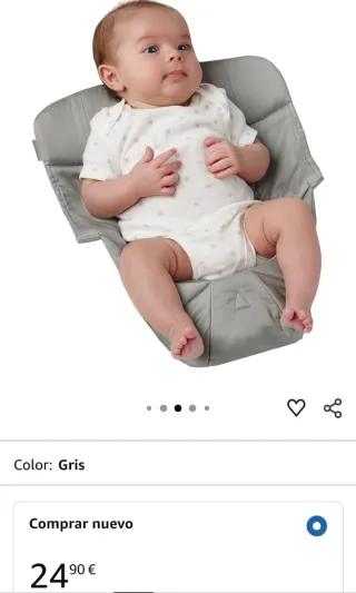 Mochila portabebés + cojin (estado impecable)