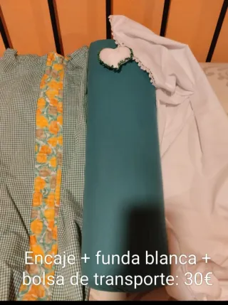 Encaje bolillos + funda + bolsa transporte