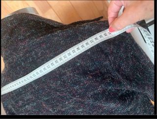 Chaqueta jaspeada negra y multicolor