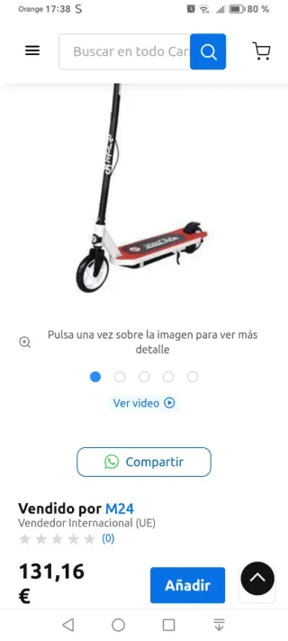 Patinete Eléctrico Urban Glide 55 Rojo