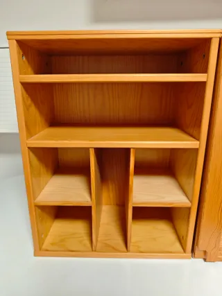 Conjunto armario de madera y almacenamiento