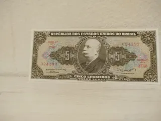 Billete 5 Cruzeiros Brasil 1962-1964