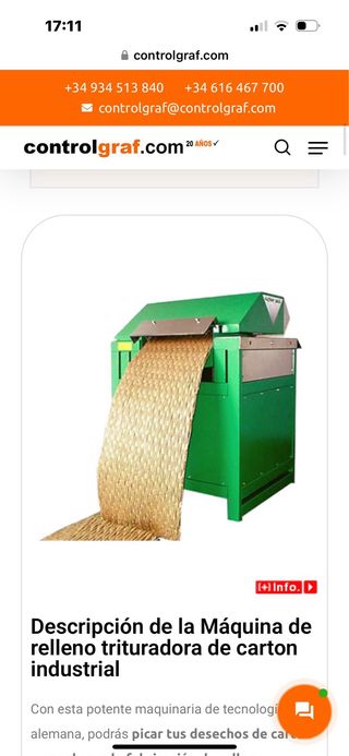 Máquina trituradora de cartón para relleno