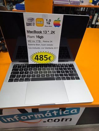 MacBook Pro 13 2K Intel Core i7 16GB RAM 1TB